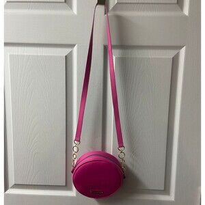 Juicy Couture Elizabeth Arden Colab Round Pink Shoulder Bag Vinyl Zipper 7.5 in